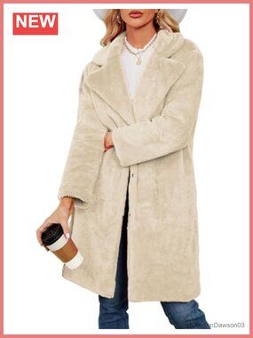 Rixiland Faux Fur Long Winter Coat with Pockets